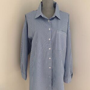 Women's Classic Striped Button Down Shirt/Tunic sz 3X